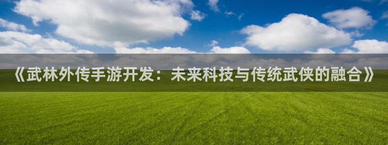 摩根娱乐云挂机：《武林外传手游开发：未来科技与传统武侠的融合